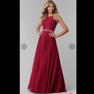 RED/BURGUNDY PROM DRESS